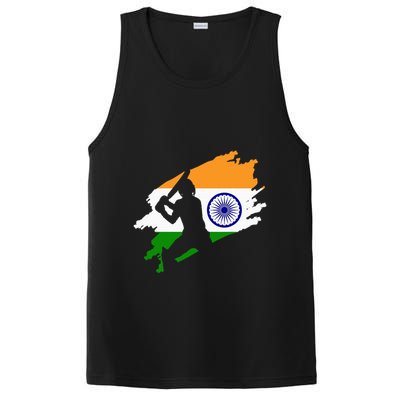 Cricket Patriotic India Sports Jersey PosiCharge Competitor Tank