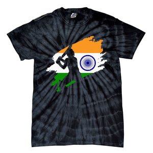 Cricket Patriotic India Sports Jersey Tie-Dye T-Shirt