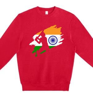 Cricket Patriotic India Sports Jersey Premium Crewneck Sweatshirt