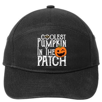 Coolest Pumpkin In The Patch Halloween 7-Panel Snapback Hat