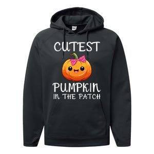 Cutest Pumpkin In The Patch Funny Halloween Thanksgiving Performance Fleece Hoodie