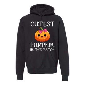 Cutest Pumpkin In The Patch Funny Halloween Thanksgiving Premium Hoodie