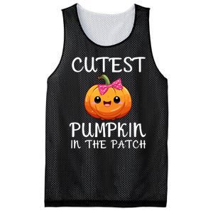 Cutest Pumpkin In The Patch Funny Halloween Thanksgiving Mesh Reversible Basketball Jersey Tank