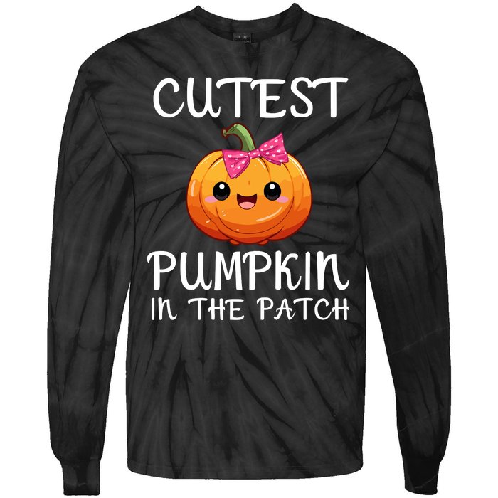 Cutest Pumpkin In The Patch Funny Halloween Thanksgiving Tie-Dye Long Sleeve Shirt