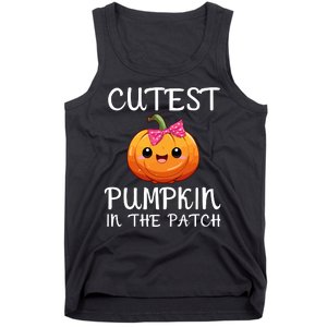 Cutest Pumpkin In The Patch Funny Halloween Thanksgiving Tank Top