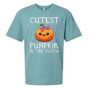 Cutest Pumpkin In The Patch Funny Halloween Thanksgiving Sueded Cloud Jersey T-Shirt