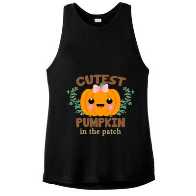 Cutest Pumpkin In The Patch October Ladies PosiCharge Tri-Blend Wicking Tank