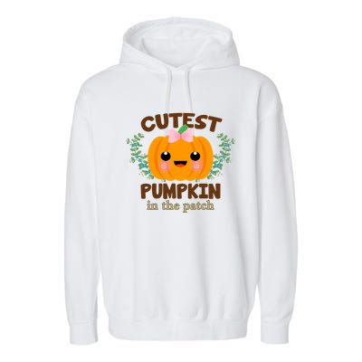 Cutest Pumpkin In The Patch October Garment-Dyed Fleece Hoodie