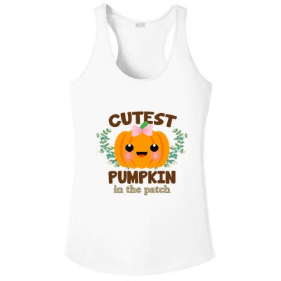 Cutest Pumpkin In The Patch October Ladies PosiCharge Competitor Racerback Tank