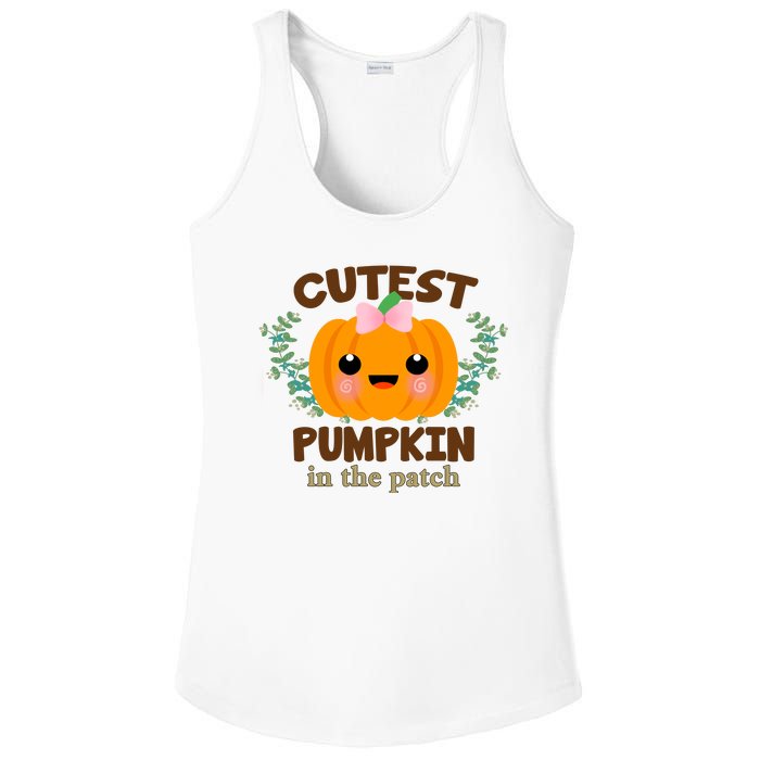 Cutest Pumpkin In The Patch October Ladies PosiCharge Competitor Racerback Tank