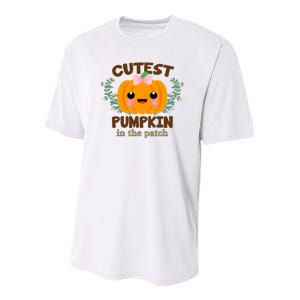 Cutest Pumpkin In The Patch October Youth Performance Sprint T-Shirt