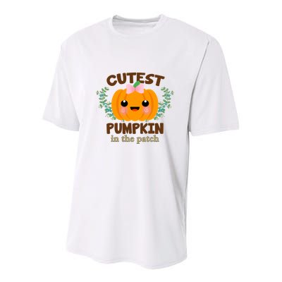 Cutest Pumpkin In The Patch October Youth Performance Sprint T-Shirt