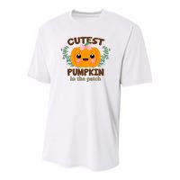 Cutest Pumpkin In The Patch October Youth Performance Sprint T-Shirt