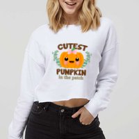 Cutest Pumpkin In The Patch October Cropped Pullover Crew