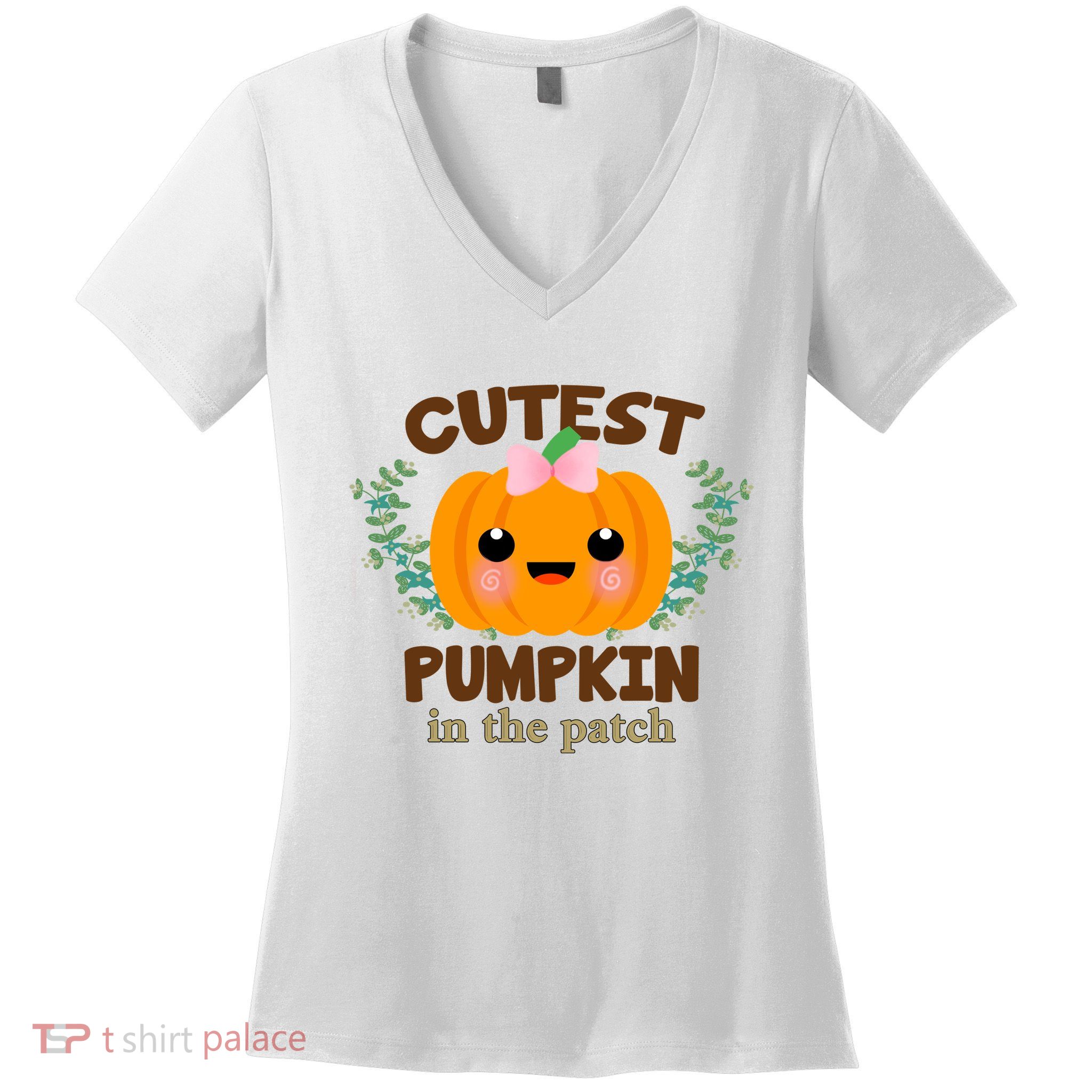 Cutest Pumpkin In The Patch October Women's V-Neck T-Shirt