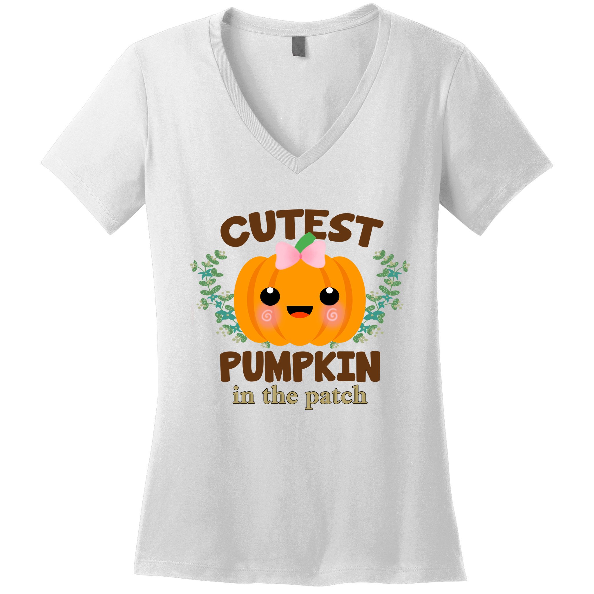 Cutest Pumpkin In The Patch October Women's V-Neck T-Shirt