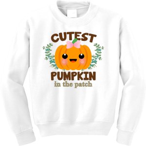 Cutest Pumpkin In The Patch October Kids Sweatshirt