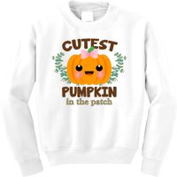 Cutest Pumpkin In The Patch October Kids Sweatshirt