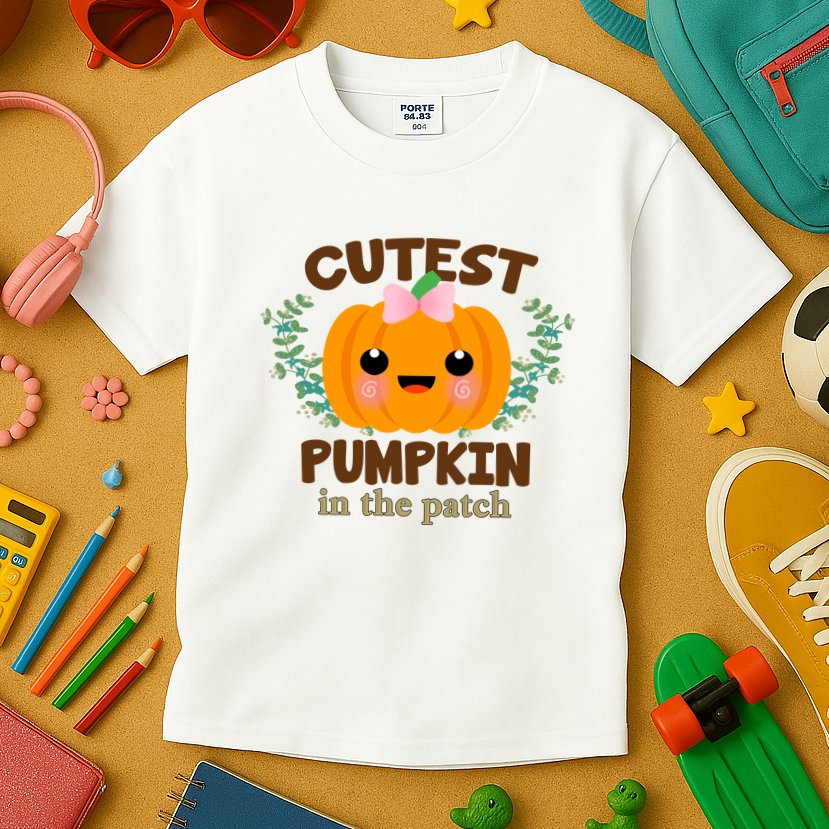 Cutest Pumpkin In The Patch October Kids T-Shirt