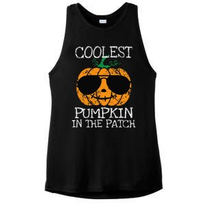 Coolest Pumpkin In The Patch Halloween Ladies PosiCharge Tri-Blend Wicking Tank