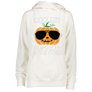 Coolest Pumpkin In The Patch Halloween Womens Funnel Neck Pullover Hood