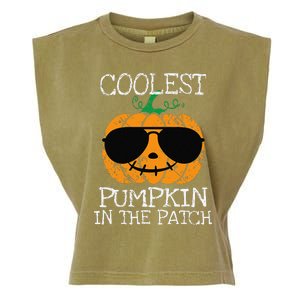 Coolest Pumpkin In The Patch Halloween Garment-Dyed Women's Muscle Tee