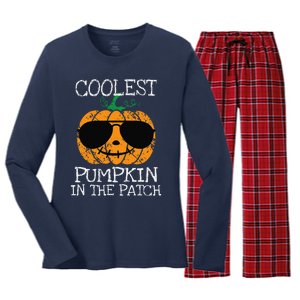 Coolest Pumpkin In The Patch Halloween Women's Long Sleeve Flannel Pajama Set 