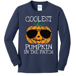 Coolest Pumpkin In The Patch Halloween Kids Long Sleeve Shirt