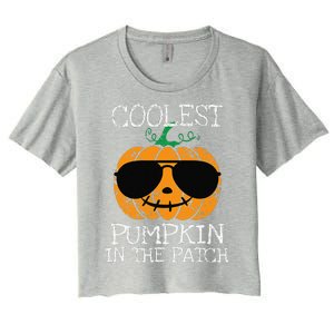 Coolest Pumpkin In The Patch Halloween Women's Crop Top Tee