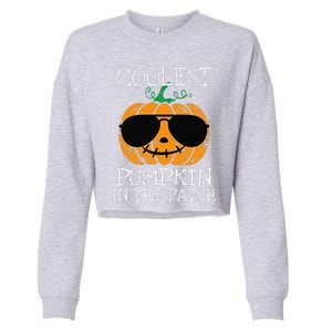 Coolest Pumpkin In The Patch Halloween Cropped Pullover Crew