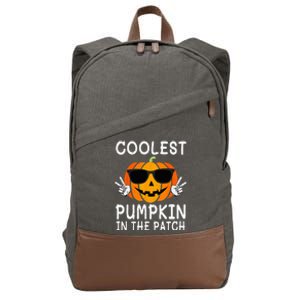 Coolest Pumpkin In The Patch Funny Halloween Cotton Canvas Backpack