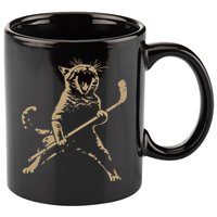 Cat Playing Ice Hockey 11oz C Handle Ceramic Mug