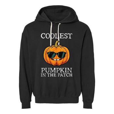 Coolest Pumpkin In The Patch Halloween Garment-Dyed Fleece Hoodie