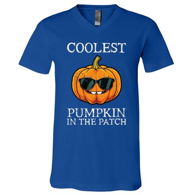 Coolest Pumpkin In The Patch Halloween V-Neck T-Shirt