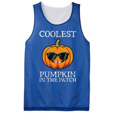 Coolest Pumpkin In The Patch Halloween Mesh Reversible Basketball Jersey Tank