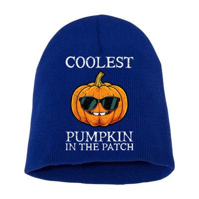 Coolest Pumpkin In The Patch Halloween Short Acrylic Beanie