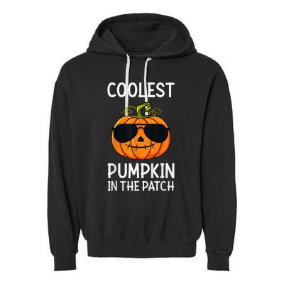 Coolest Pumpkin In The Patch Halloween Garment-Dyed Fleece Hoodie