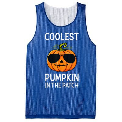 Coolest Pumpkin In The Patch Halloween Mesh Reversible Basketball Jersey Tank