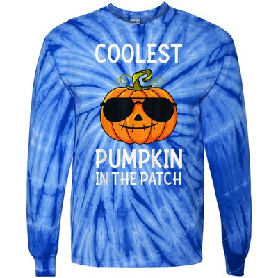 Coolest Pumpkin In The Patch Halloween Tie-Dye Long Sleeve Shirt