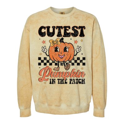 Cutest Pumpkin In The Patch Happy Halloween Colorblast Crewneck Sweatshirt