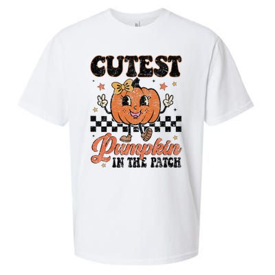 Cutest Pumpkin In The Patch Happy Halloween Sueded Cloud Jersey T-Shirt