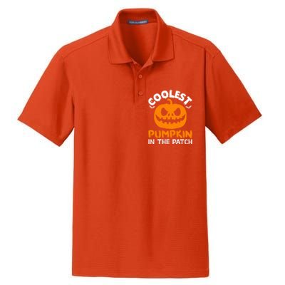 Coolest Pumpkin In The Patch For Halloween Fans Gift Dry Zone Grid Polo