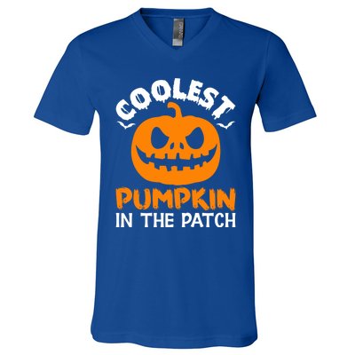 Coolest Pumpkin In The Patch For Halloween Fans Gift V-Neck T-Shirt