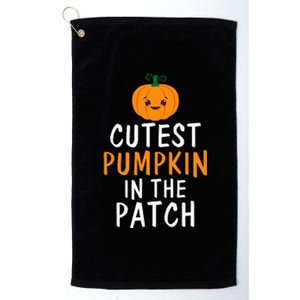 Cutest Pumpkin In The Patch Fun Halloween Gift Platinum Collection Golf Towel