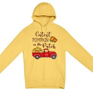 Cutest Pumpkin in The Patch Fall Halloween Premium Pullover Hoodie