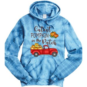 Cutest Pumpkin in The Patch Fall Halloween Tie Dye Hoodie