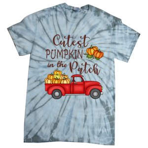 Cutest Pumpkin in The Patch Fall Halloween Tie-Dye T-Shirt