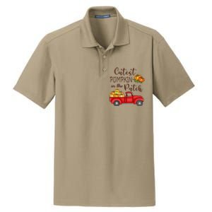 Cutest Pumpkin in The Patch Fall Halloween Dry Zone Grid Polo