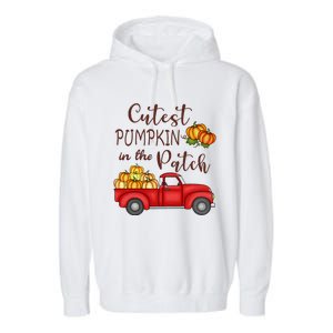 Cutest Pumpkin in The Patch Fall Halloween Garment-Dyed Fleece Hoodie