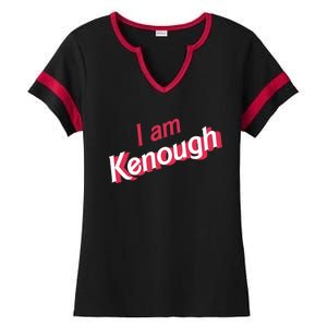 Cute Pinky I Am Kenough Funny I Am Kenough Ladies Halftime Notch Neck Tee